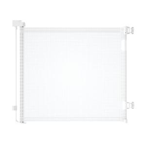 Retractable Baby Gate for Stairs  33 Height, Expands up to 71 Width  Safety Gate for Infants, Toddlers, Dogs & Pets  Easy Install, Secure Closure, White Mesh Design for Indoor & Outdoor Use