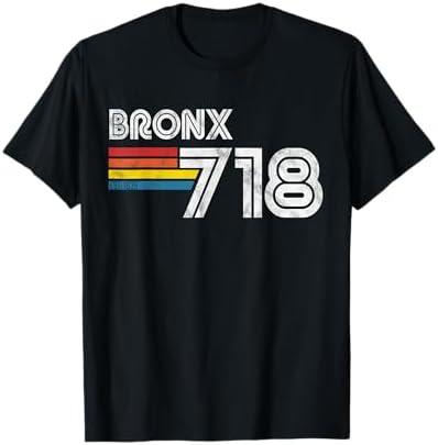 Vintage Bronx T-Shirt | Proud 718 New York City State Gift T-Shirt XL