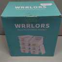 8-Pack Grey Plastic Storage Baskets with Lids, Label Organizers, Stackable Organizer Containers: For Organizing Shelves, Drawers, Desk Closets, Playrooms, Classrooms, Offices