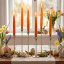 6 Pcs Easter Carrot Taper Candles Carrots Shaped Candlestick Easter Farmhouse Candle Decorations Simulated Vegetables for Dinner Table Centerpiece Decor Spring Party Decoration