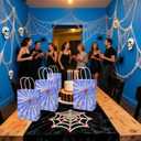 SAVITA 10pcs Spider Party Favors Bags, Paper Gift Bags with Handles Candy Goodie Bag Spider Theme Birthday Party Decorations for Presents Treats Snacks Storage Supplies