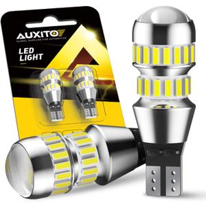 AUXITO 912 921 LED Bulbs for Backup Reverse Light Bulbs, 42-SMD 6000K Ultra Bright White, Non-polarity 906 W16W T15 921 LED Bulb Direct Back Up Parking Light Replacement Lamp, Pack of 2