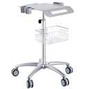 VEVOR Medical Mobile Trolley With Wheels 29.5"-41.3" Height Adjustable Stainless Steel Dental Cart Rolling Desktop Lab With 16.5" 15.7" Large Tabletop