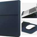 15 16 Inch Laptop Sleeve Case Leather Bag for MacBook Pro 16 2021 & 2019/ASUS Vivobook 15/Huawei MateBook D15/HP 15.6" PC/MacBook Pro 15/Surface Laptop 3/Dell Inspiron 15/IdeaPad, Navy