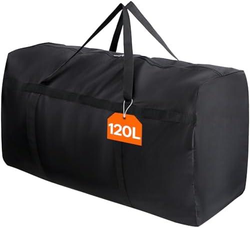 Lifewit 120L Ertra Large Storage Duffle Bag for Traveling, Folable Moving Bags with Zippers and Handles, Heavy Duty Storage Bags Big Totes for Travel, Camping, Storage Bins with Lids for Luggage
