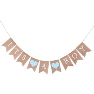 Burlap Banner for Baby Boy Shower - Baby Boy Shower Decorations,Its A Boy Burlap Banner,Best Boys Birthday Party Supplies (Its A Boy Burlap Banner)