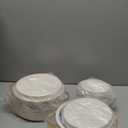 White Inner Stainless Steel Casserole Set of 3 (500ml, 1000 ml, 1500 ml), Ivory | BPA Free | Food Grade | Easy to Carry | Easy to Store | Chapati | Roti | Curd