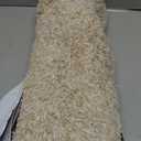 Yimobra Bath Rugs for Bathroom 32X20, Ultra Soft and Water Absorbent Bath Mats, Non Slip Plush Shower Mat Outside, Microfiber Mats for Bathroom Floor/Tub, Machine Washable, Light Beige and White