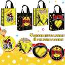 Estune 24 Pcs Softball Gift Bags with Handle Goodie Treat Candy Bags Non Woven Wrapping Tote for Softball Team Sports Birthday Party Supplies Sports Theme Decorations