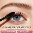2Pcs 7D Waterproof Mascara, Long-Lasting & Buildable Volume, Natural Length, Exquisitely Full Lashes, Smudge-Proof, Thickening Eye Makeup for Defined Curl, Ideal for Women Eye Makeup