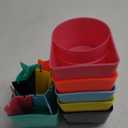 Home Queen Beach Cup Holder with Pocket, Multifunctional Sand Cup Holder for Beverage Phone Sunglass Key, Beach Accessory Drink Sand Coaster, Set of 6 (Navy, Teal, Yellow, Orange, Blue and Pink)