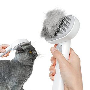 aumuca Cat Brush for Shedding, Cat Brushes for Indoor Cats, Cat Brush for Long or Short Haired Cats, Cat Hair Brush Cat Grooming Deshedding Brush for Dog Kitten Rabbit Massage Removes Loose Fur, White