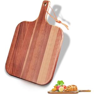 Acacia Wood Cutting Board with Handle (1510inches) Wooden Chopping Boards for Kitchen for Cut Meat Bread,Steak,Cheese,Fruit & Vegetables for Camping Cutting Board may