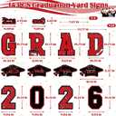 14 PCS 2026 Graduation Decorations, Large Congrats Grad 2026 Yard Signs with Stakes, Class of 2026 Glitter Plastic Congratulations Graduate Grad Lawn Yard Signs for College School Grad Party