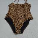 One-Piece Swimsuit for Women, Leopard Print, Size L