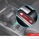 BETTERHUMZ Car Gear Shift Display Frame Sticker for Ford F150 | 2021 2022 2023 2024 2025 Carbon Fiber Center Console Interior Accessories (Red)