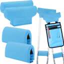 Threlaco 5 Pcs Crutch Padding and Bag for Armpits and Hand Grips, Soft Milk Fiber Crutch Pad Crutches Cushion Cover Accessories Sets for Underarm Armpits Handles(Blue)