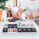 HRX Package Pill Organizer 2 Times a Day, Easy Fill & Open Weekly Medicine Box Vitamin Cases for 7 Day AM PM