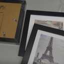 Hongkee 8x8 Picture Frames Set of 4, Made of Real Glass and Black Wooden Frame - Display Picture 6x6 with Mat or 8 x 8 Without Mat, 8 by 8 Photo for Wall or Tabletop