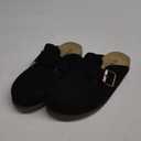Suede Clogs Potato Shoes Cork Footbed Sandals Comfort Mules with Arch Support Slip On Slippers (7, Black)