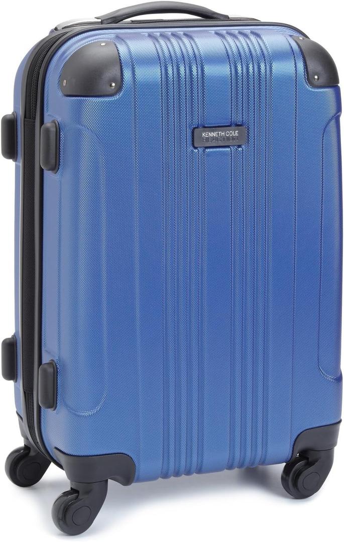 Kenneth Cole REACTION Out of Bounds Lightweight Hardshell 4-Wheel Spinner Luggage, Cobalt Blue, 20-Inch Carry On