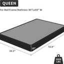Superay Queen Box Spring, 10 inch Box Spring for Queen Bed, Heavy Duty Metal Bed Frame with Fabric Cover, 3000lbs Max Weight Capacity Bed Base Mattress Foundation, Easy Assembly, Noise Free, Black