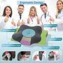 DONAMA Cervical Pillow for Neck and Shoulder Pain Relief, Cooling Contour Memory Foam Pillow, Dual-Height Ergonomic Neck Support Pillow for Side Back Stomach Sleepers with Removable Pillowcase