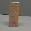 Giryuhd LED Desk Lamp for Office Home & Battery Operated Lamp Rechargeable Lamp Foldable & Portable Light, LED Desk Light Strip, 3 Brightness Dimmable Small Desk Lamp Wireless Reading Lamp (Purple)