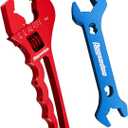 Adjustable AN Fittings Wrench AN Wrench for Hose Fitting Adapters AN Fitting Tool 3AN-16AN Lightweight Aluminum Red. With a Double Hose End Fitting Wrench 6AN Socket-AN8 B-nut Blue