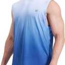 EZRUN Men's Sleeveless Shirt Quick Dry UPF 50+ Swim Beach Shirts Gym Workout Muscle Athletic Summer Tank Top Big and Tall (Blue, XL)