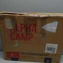 LET'S CAMP Folding Stadium Seat Bleacher Chair with Cup Holder, Mesh Bag and Hide Hooks, Portable Stadium Chair with Back and Cushion (Black Grey)