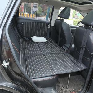 Heart Horse Non-Inflatable Car Mattress - Folding SUV Truck Back Seat Mattress for Travel, Camping and Large Dog Car Seat Cover (with Adjustable Bracket No Storage),Black Gray