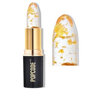 Color Changing Lipstick with 24K Gold Flakes - Moisturizing & Long Lasting pH Lip Balm, Hydrate & Nourish Lip While Leaving Sheer Pink Tint, Golden Glow