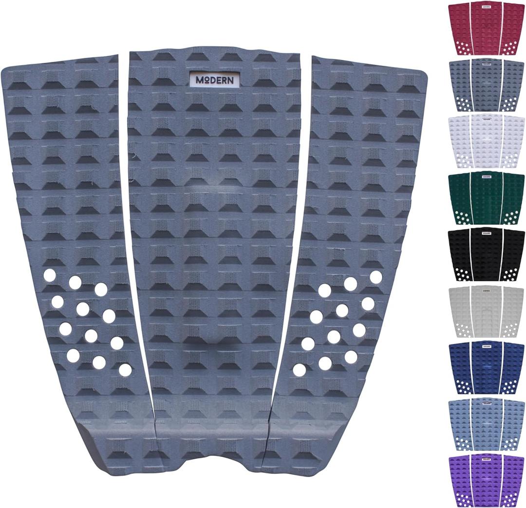 Modern Grips Surfboard Traction Pad 3-Piece (Grey / Grey)