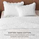 Bedsure Quilts Queen Size - Ultra Soft Pre-Washed Cloud-Like Bedding, All-Season Lightweight Comforter for Country Bedroom, Leaf Design Coverlet in Pure White, 90 x 96 Inches | Stitch-Free Quilting, Ultra Soft, Lightweight, Machine Washable, Pet-Friendly