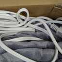 Homemate Electric Heated Blanket Twin Size - 62"x84" Heating Blanket Twin Size 1/2/4/6/8 Hours Auto-Off 10 Heat Level Over-Heat Protection Flannel Sherpa ETL Certification (01 - Light Grey)