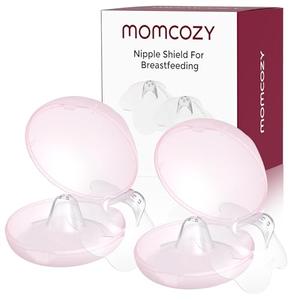 Momcozy Nipple Shield, Floral Contact Nipple Shield for Breastfeeding Moms with Flat or Inverted Nipples, Made Without BPA/ BPS, 20mm, 2 Pairs