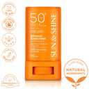 Sun & Shine clear Mineral zinc oxide STICK sunscreen SPF 50+ Sunscreen Face Stick | Vegan, Reef safe |sensitive skin Broad Spectrum Natural Sunscreen Fragrance free, Dermatologically tested