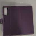 FLIPALM Wallet Case for Samsung Galaxy S21, RFID Blocking Credit Card Holder, PU Leather Folio Flip Kickstand Protective Shockproof Cover for Galaxy S21 (Purple)
