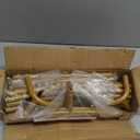 6.6FT Balloon Arch Stand, Metal Round Arch Backdrop Stand for Parties, Circle Balloon Arch Frame Wedding Arches with Upgrade base for Ceremony Birthday Party Baby Shower Decoration (Gold)