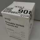 Nessus Reusable Kit for Nespresso Pods Vertuo, Reuse Old Coffee Pods for Nespresso Vertuo: 100 Pcs Aluminum Foil Seal Lid, Holder, Brush, Refillable Vertuo Plus Next Capsule Machine(No Pods Come)