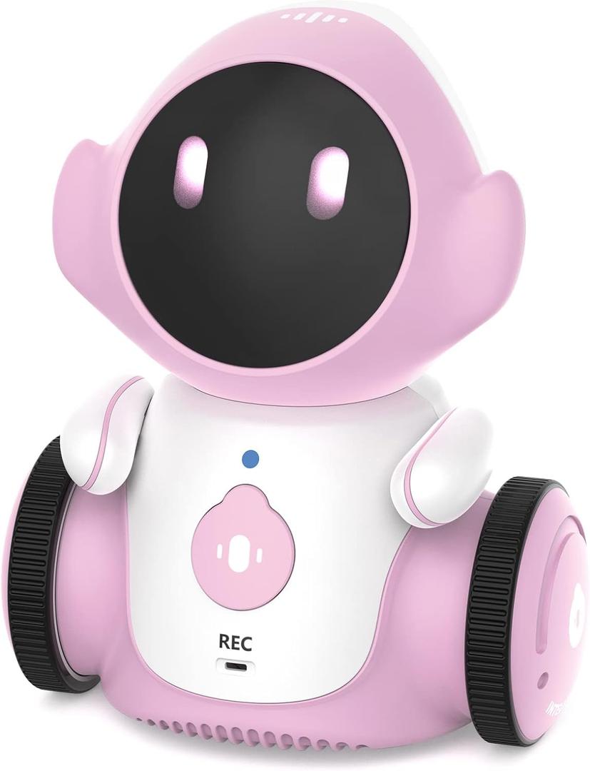GILOBABY Robot Toys, Rechargeable Smart Talking Toys for Kids, Intelligent Robotic with Voice Controlled Touch Sensor, Singing, Dancing, Recording, Repeat, Birthday Gifts for Girls Ages 6+ Years Pink