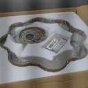 Brass Flush Mount Ceiling Light Elegant 4 Lights Bedroom Ceiling Lamp with Glass Shade, 17.7"