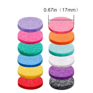 ttstar Essential Oil Diffuser Bracelet Aromatherapy Locket  24 Refill Pads in 12 Assorted Colors, Gifts Set for Women