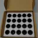 GAsupply 1/2x20 Black Lug Nuts, 1/2-20 Closed End Bulge Acorn Lug Nuts 3/4 inch 19mm Hex 1.38 inch Tall 60 Degree Conical Seat