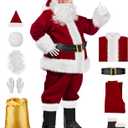 VeMee Santa Claus Costume For Men,Santa Suit,Santa Costume,Santa Suit Adults Men,Santa Outfit (Red)