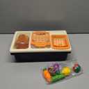 CUTE STONE Pretend Play Kitchen Sink Toys with Play Cooking Stove, Pot and Pan with Spray Realistic Light and Sound, Dish Rack & Play Cutting Food, Utensils Tableware Accessories for Kids Toddlers