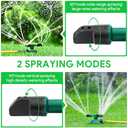 Garden Sprinkler, Adjustable 360 Degree Rotation Lawn Sprinkler, Large Area Coverage, Multipurpose Yard Sprinklers for Plant Irrigation and Kids Playing