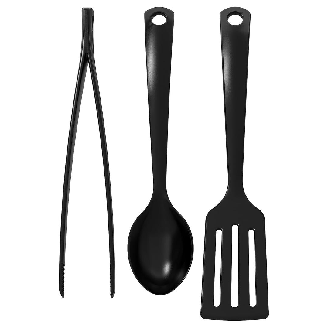 IKEA GNARP 3-Piece Kitchen Utensils Set, Black