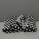 Jacquotha Black and White Hand Towels 4 Pack, Cotton Decorative Bathroom Hand Towels & Checkered Kitchen Decor, 13" x 29"